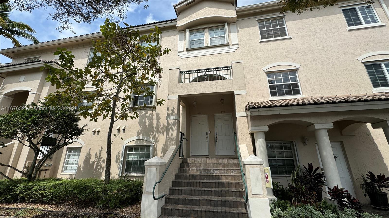 a front view of a house