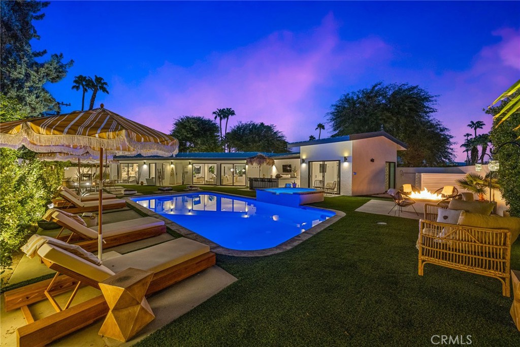 a view of a backyard with a patio