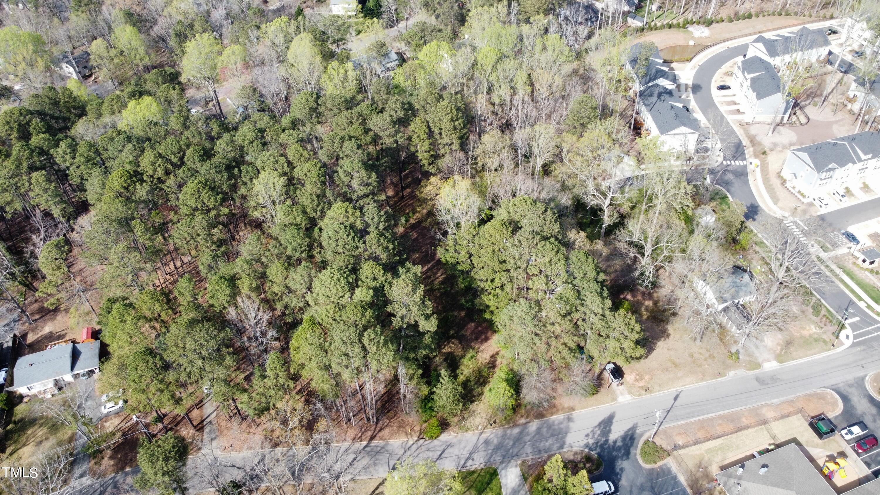 a view of a yard with a tree