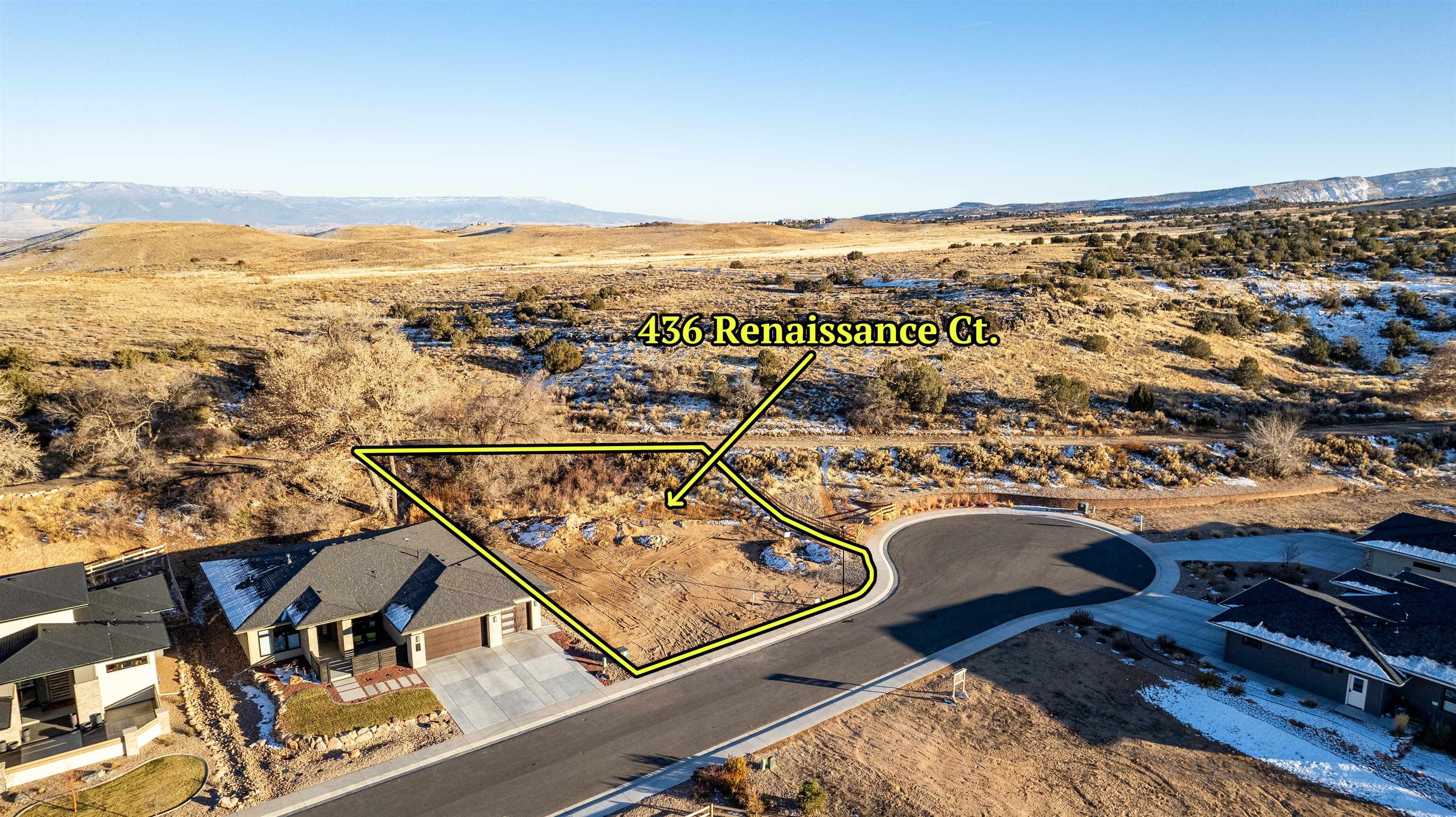 an aerial view of multiple house