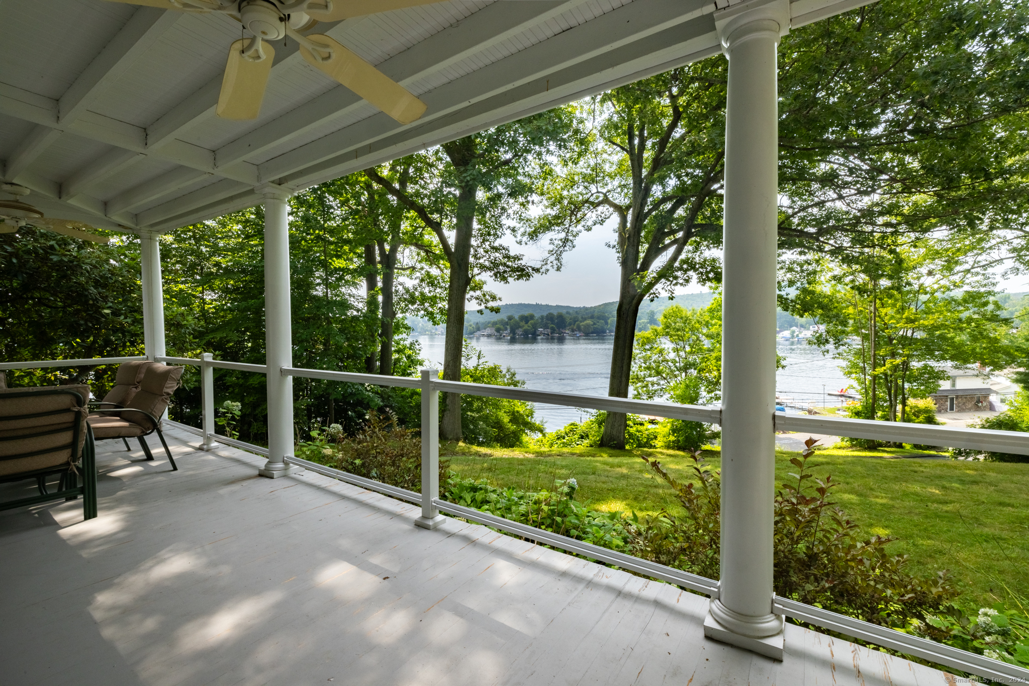 a view of a porch