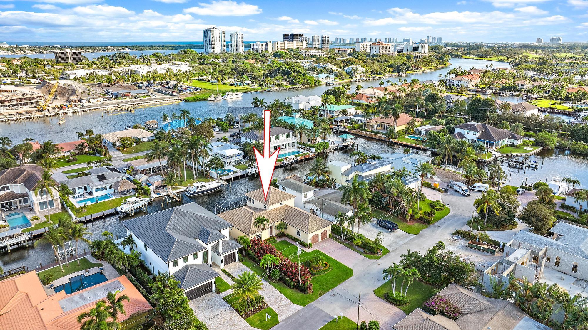 an aerial view of multiple house