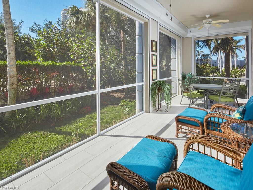 a outdoor living space with furniture and garden view