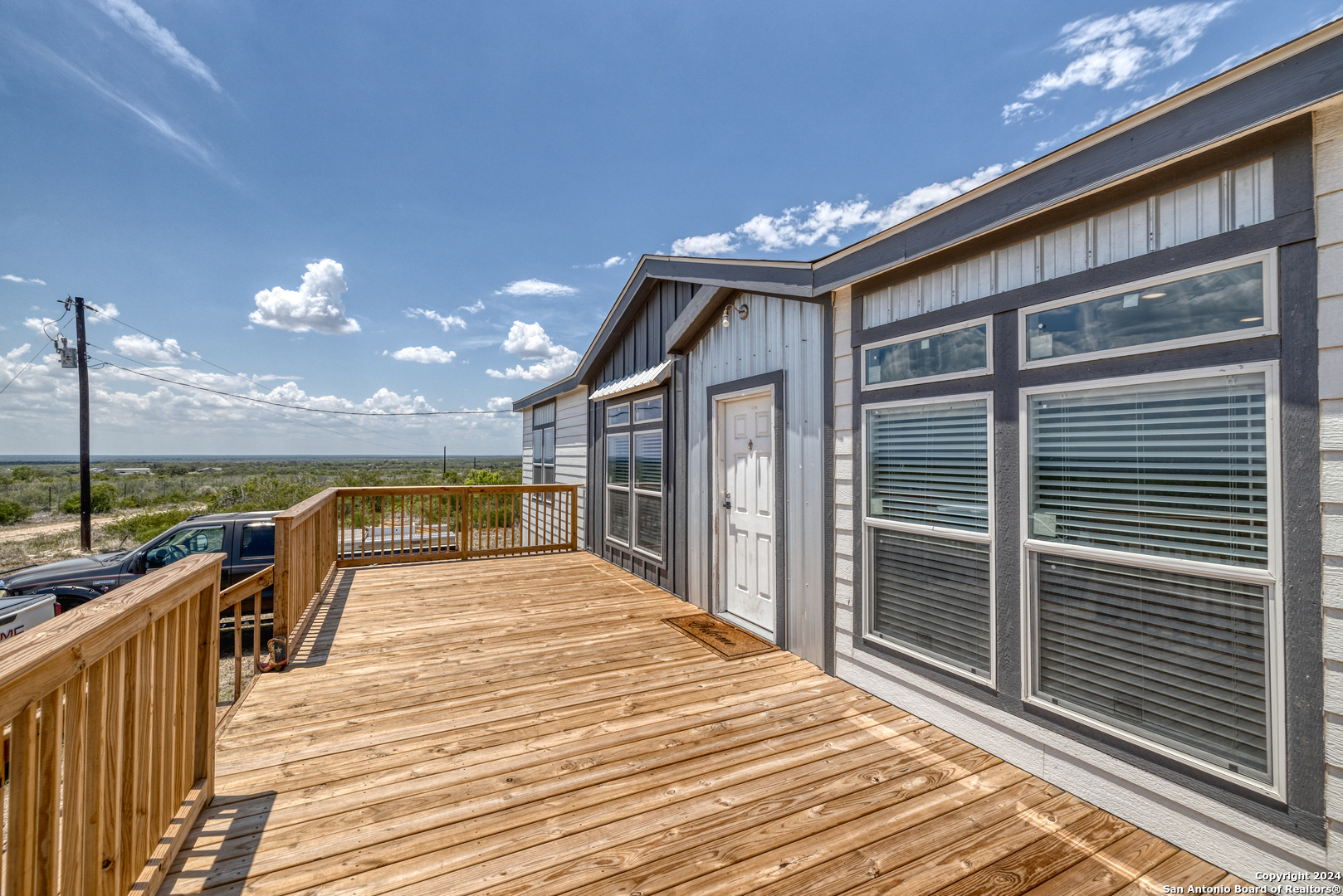 a view of a balcony