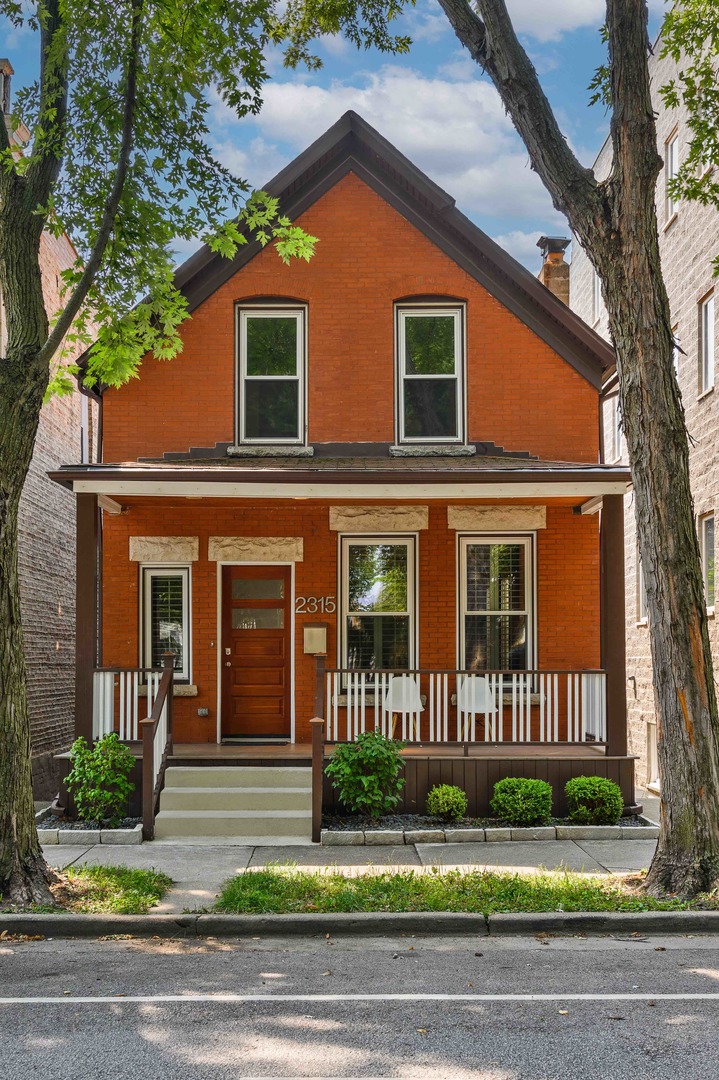 a front view of a house