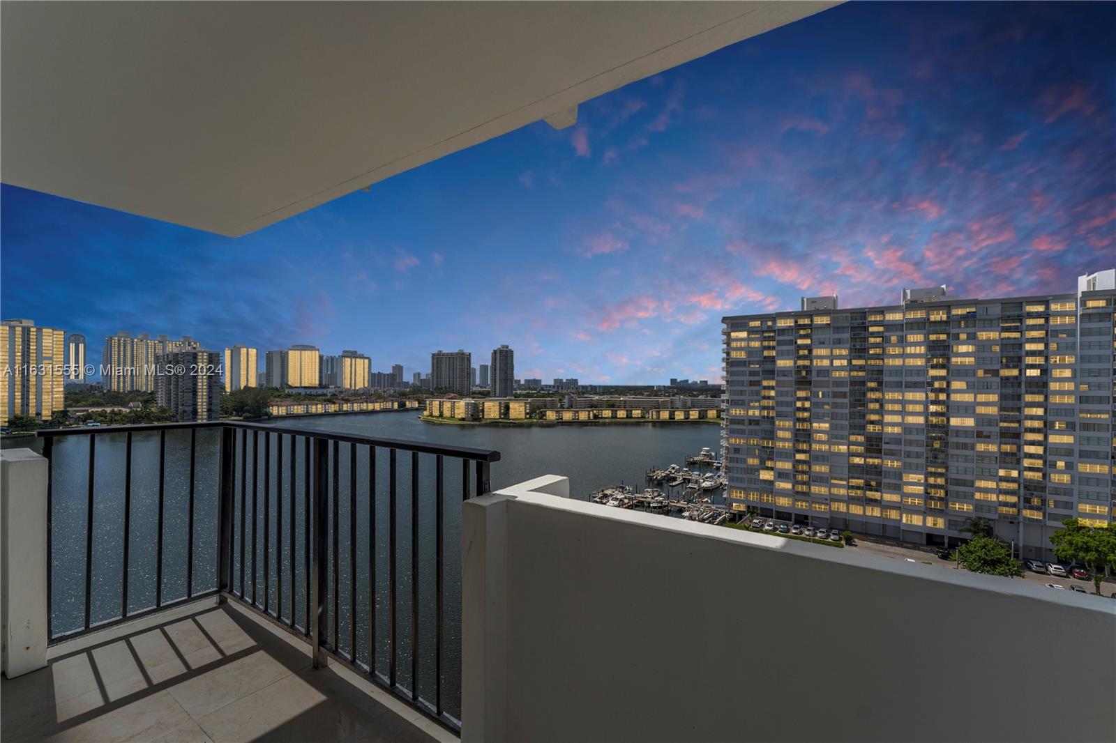 a view of city from balcony