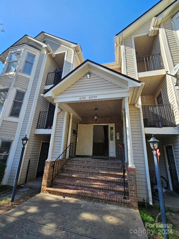 a front view of a house