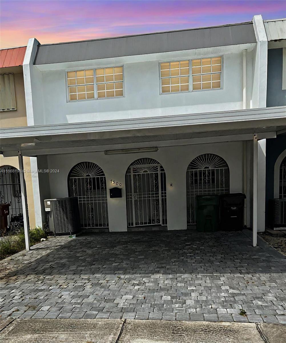 a view of front door of house