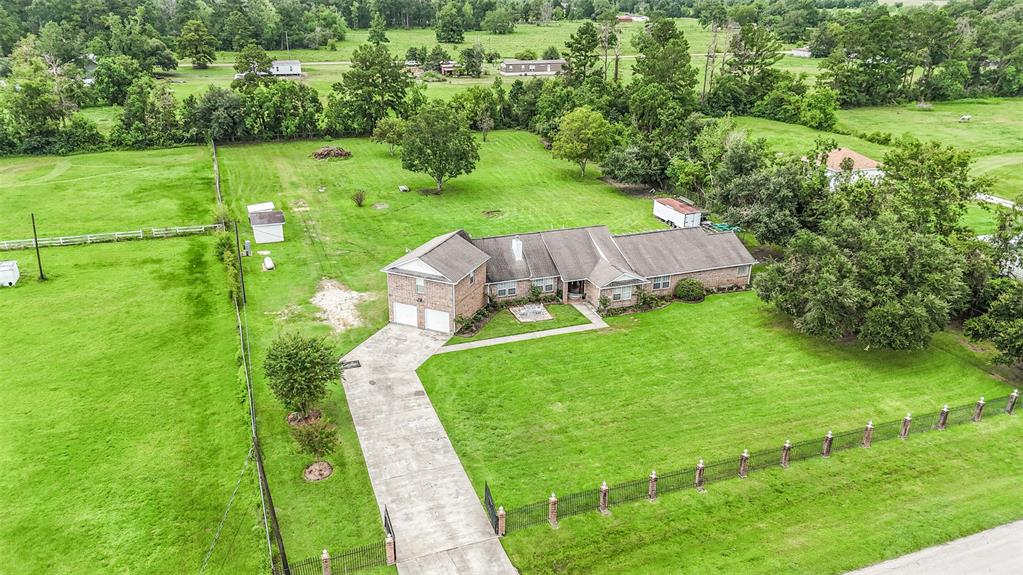 Aerial of the whole 2 acres, fully fenced