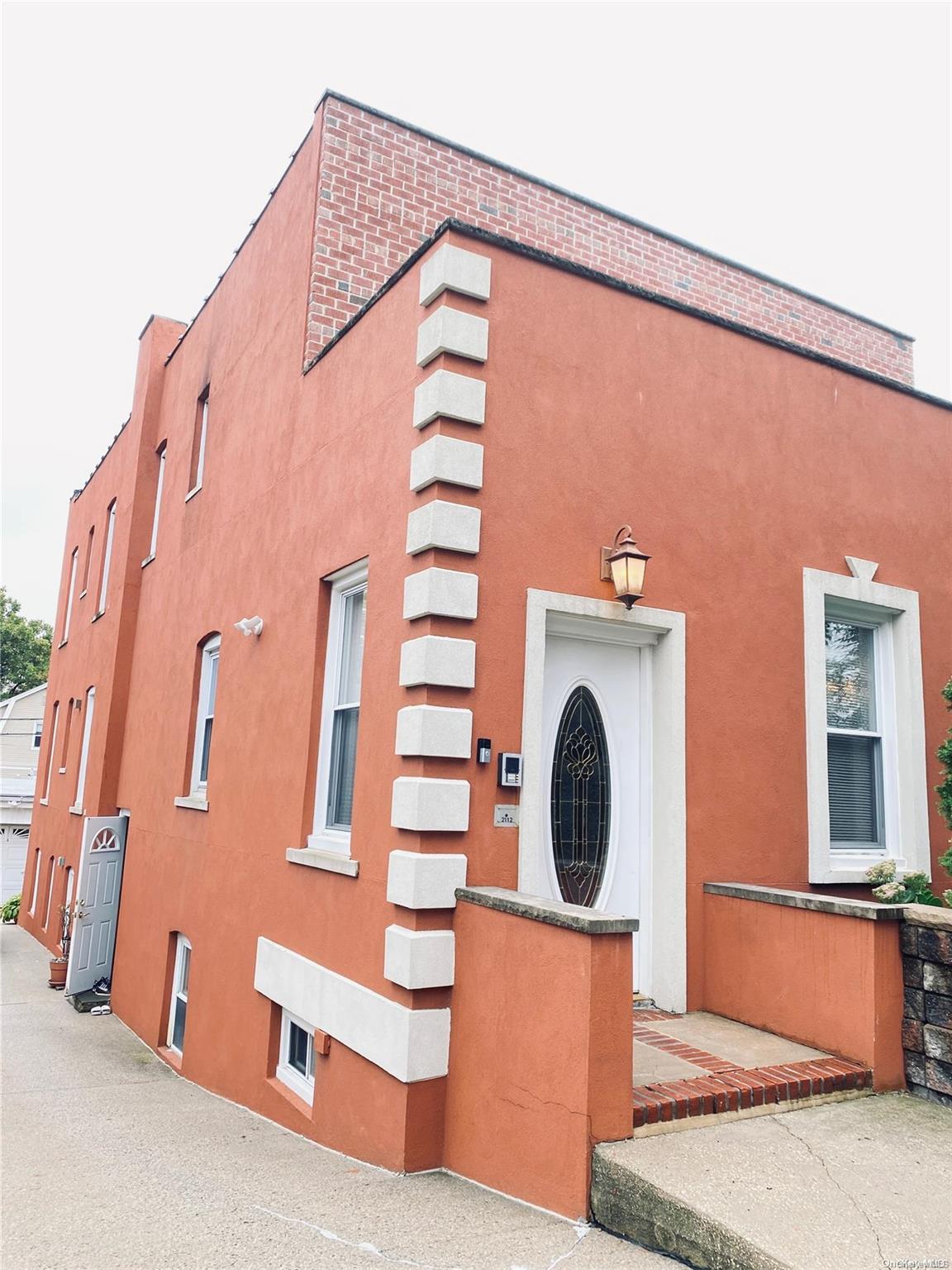 a front view of a house with entryway