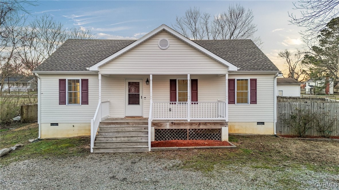 Bungalow with covered porch