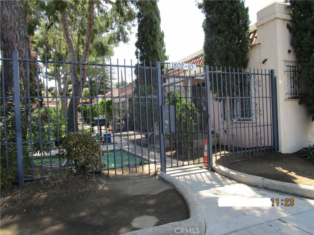 a view of a building with a outdoor space