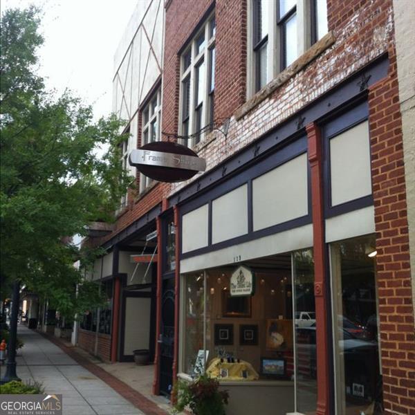 a view of a building with street