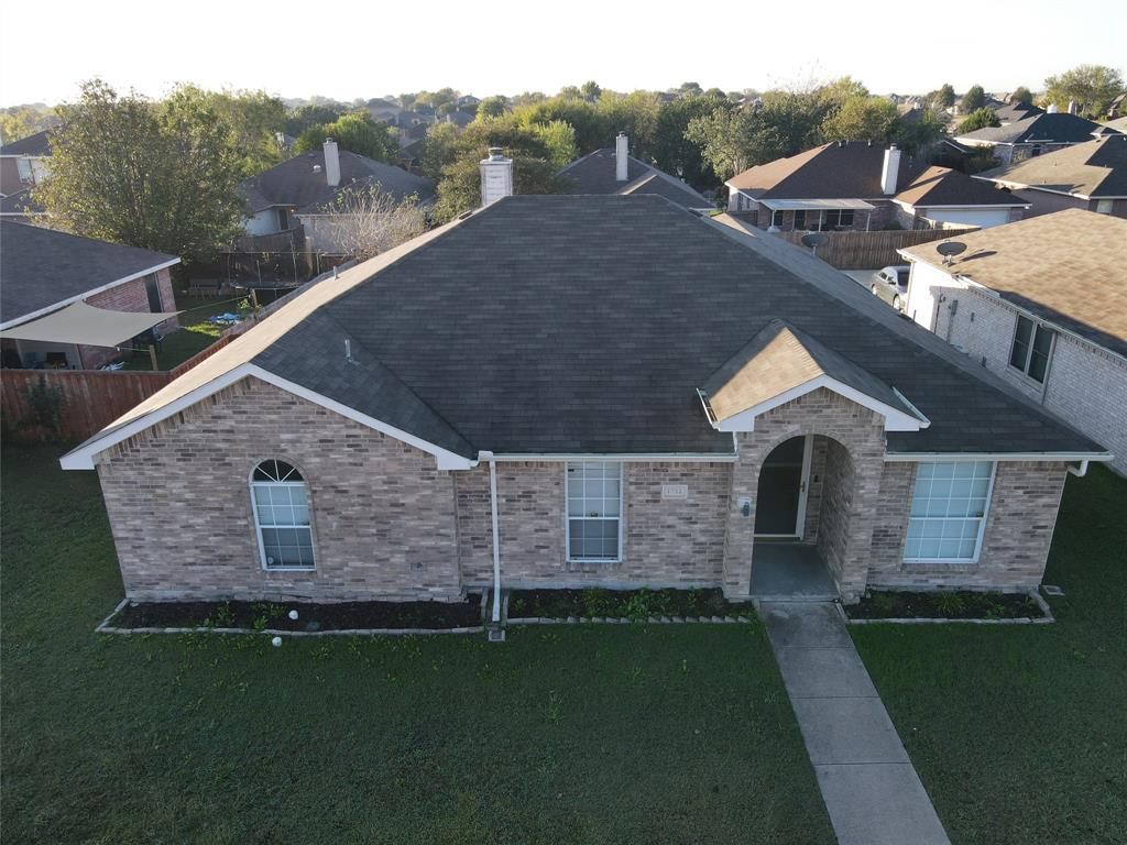 a aerial view of a house