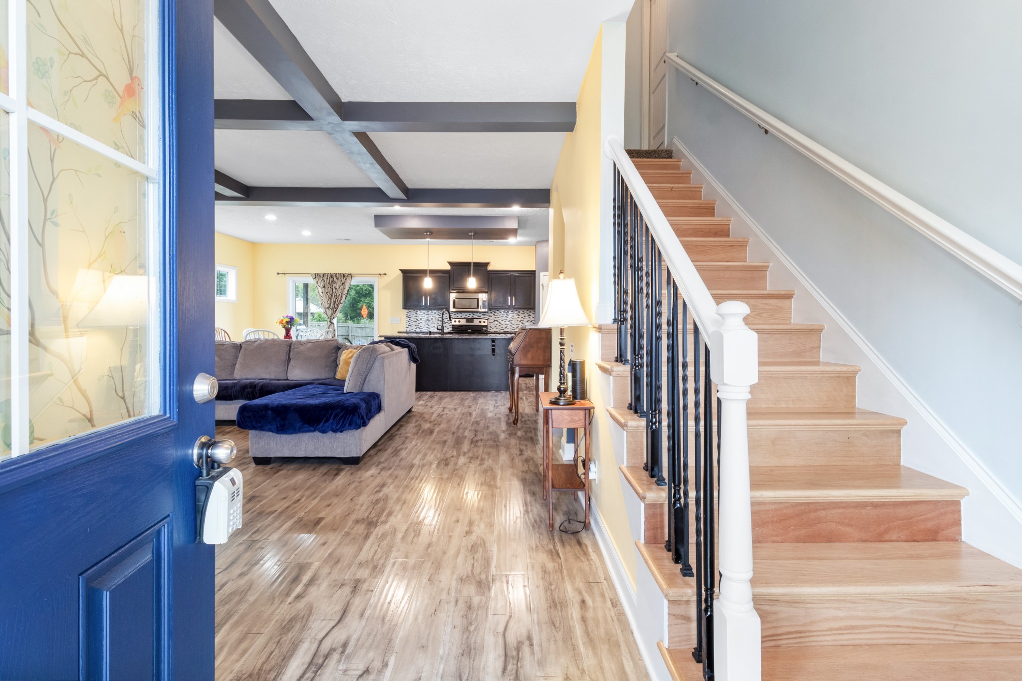 Step inside this wonderful home and you will be greeted by an open design, accented by true hardwood stairs.