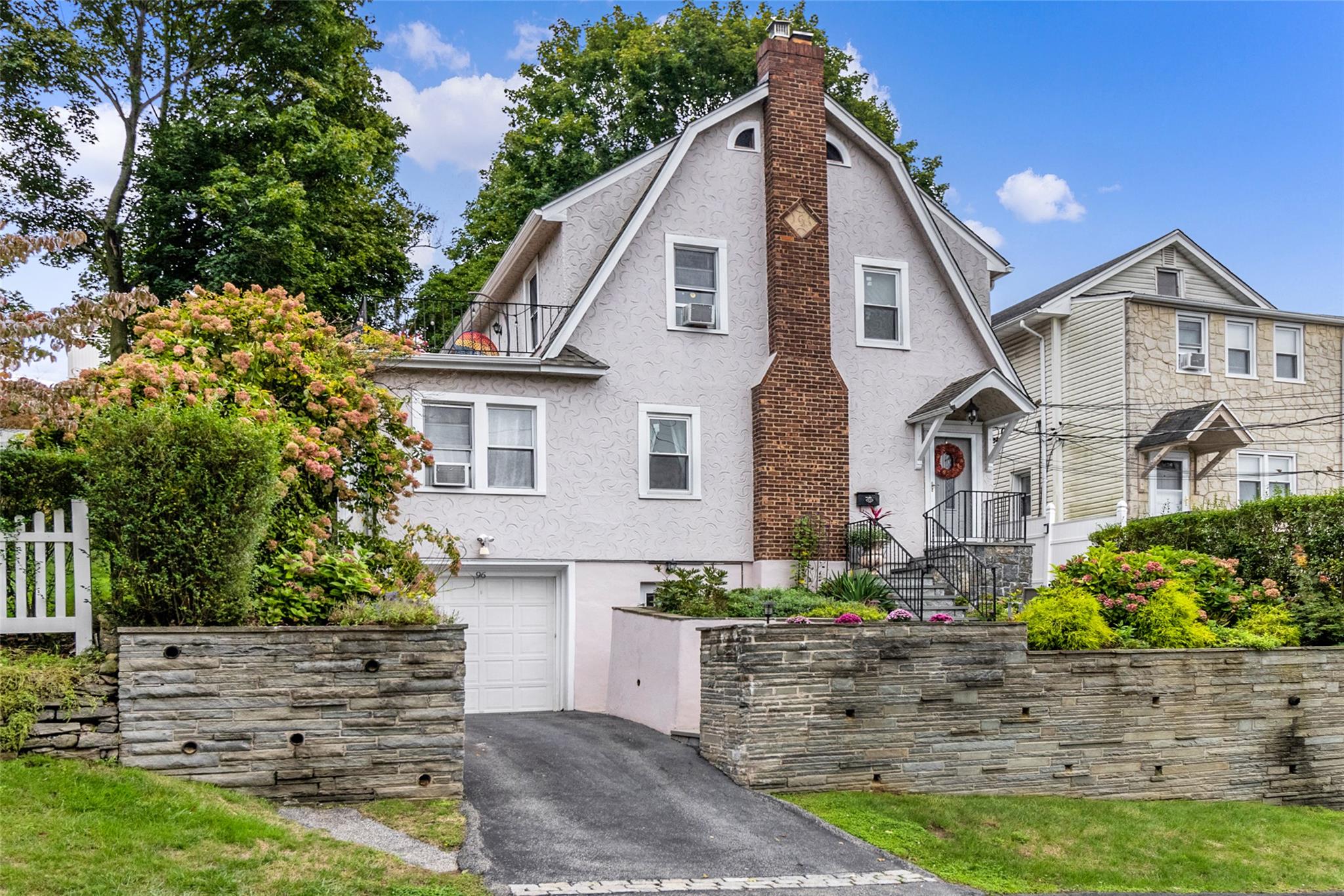 View of front of home with a garage