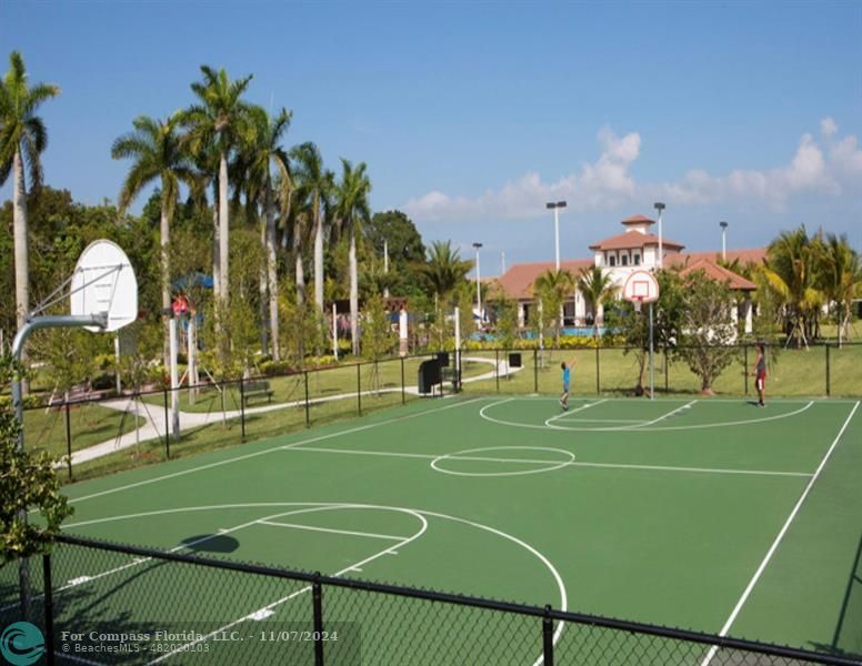 a view of a basketball court