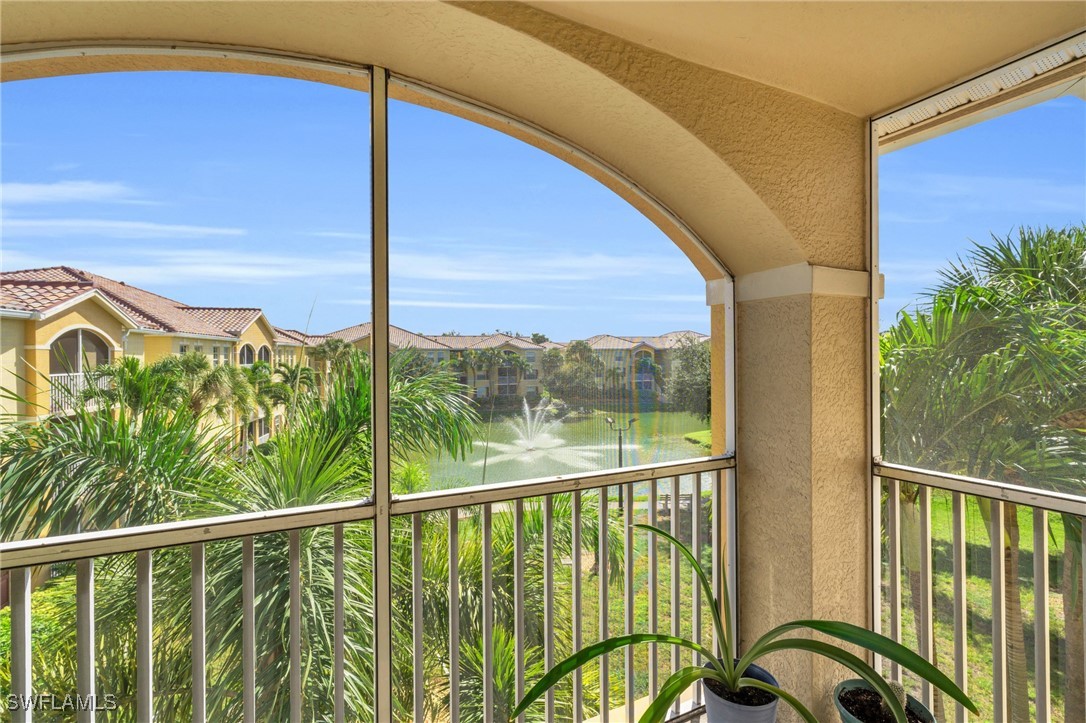 a view of a balcony