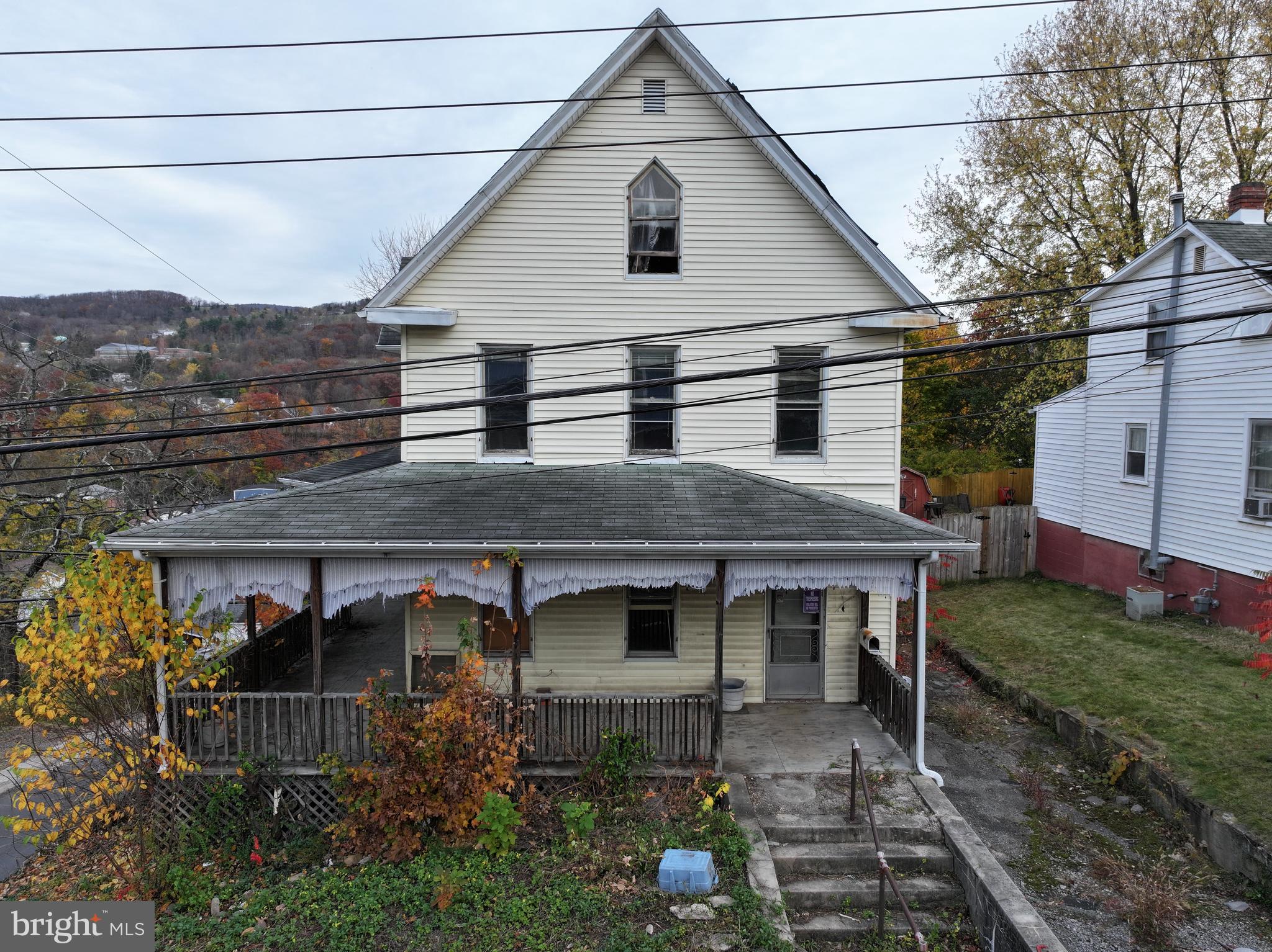 a view of a house with a patio