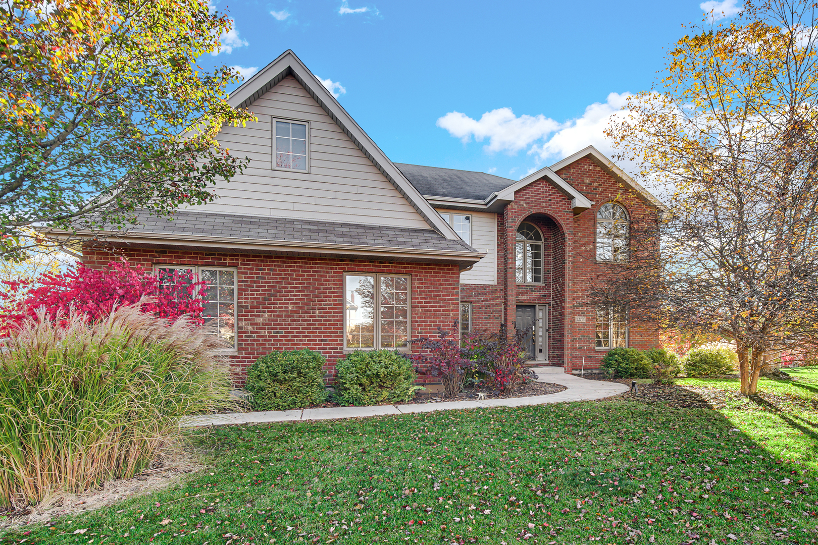 a front view of a house with porch