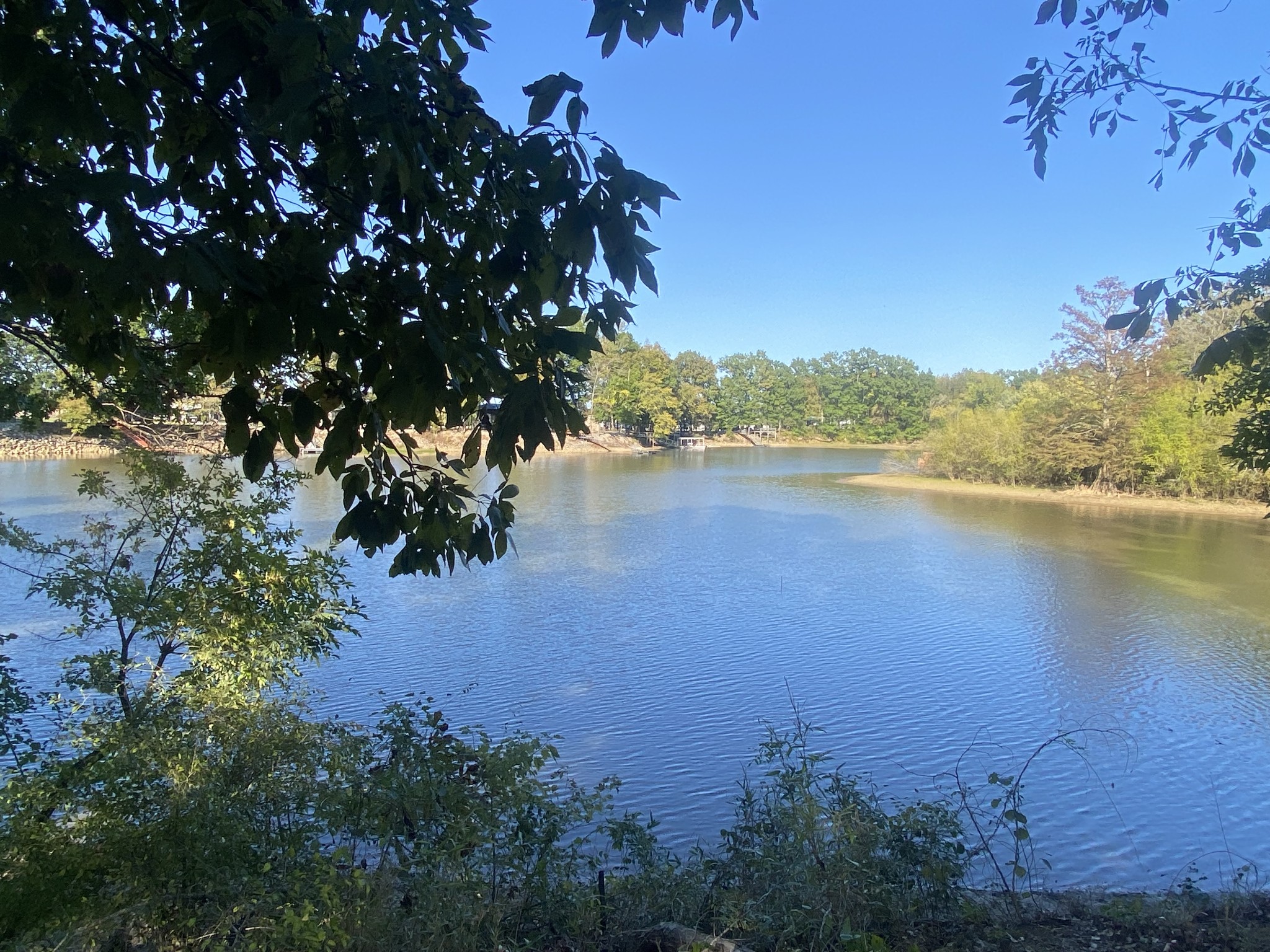 a view of lake with mountain