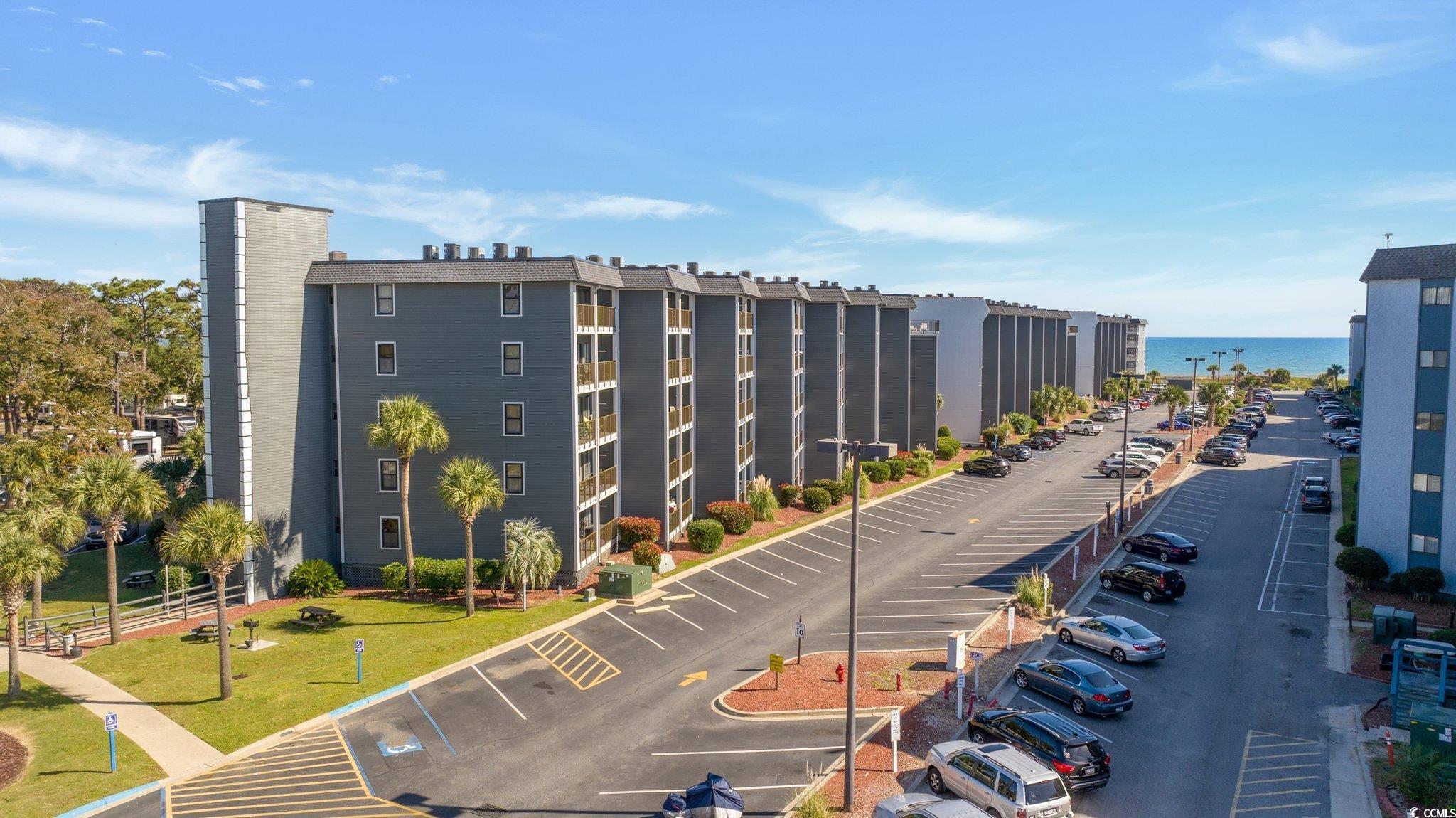 View of building exterior with a water view