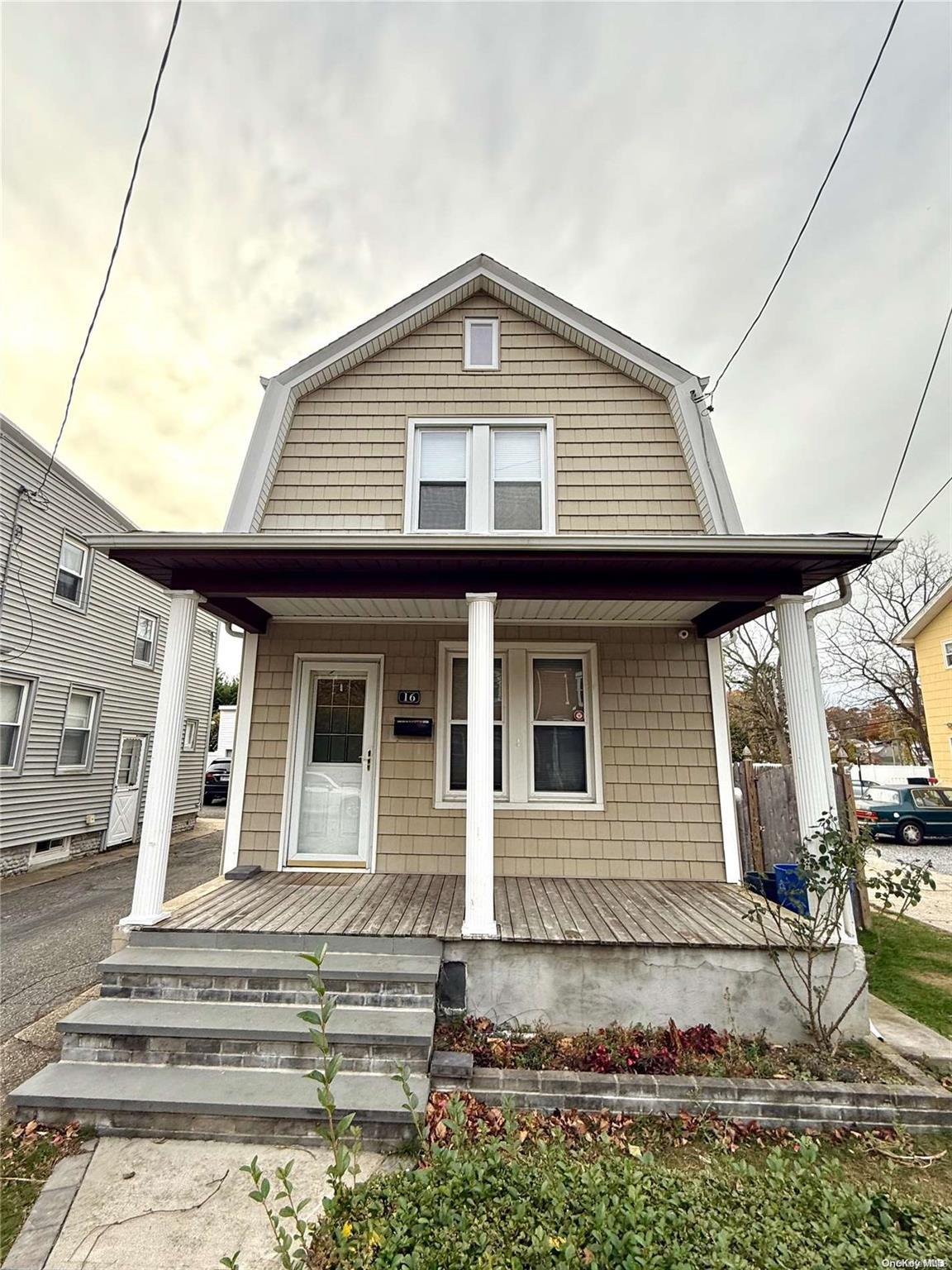 a front view of a house