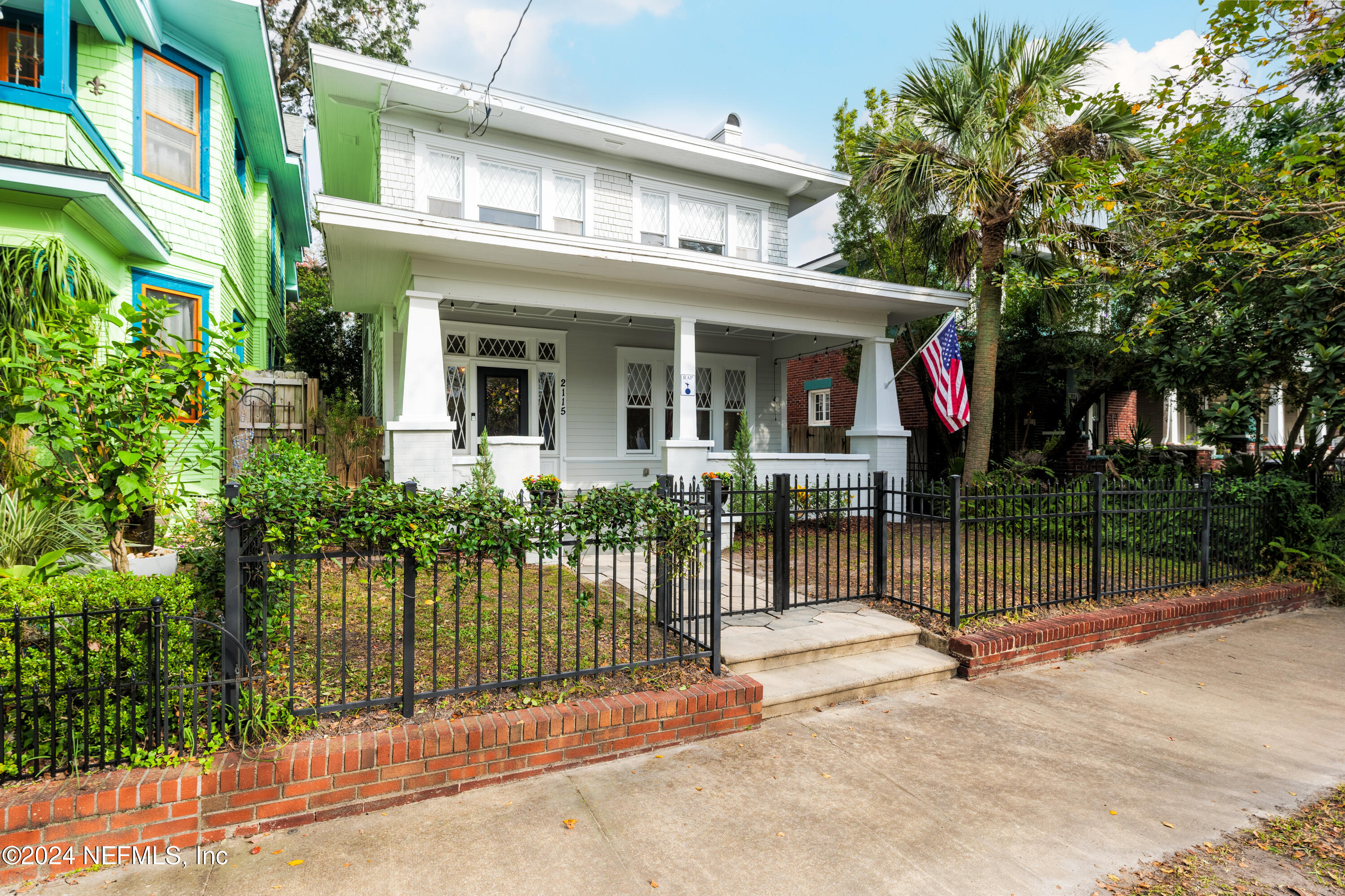 front view of a house with a porch