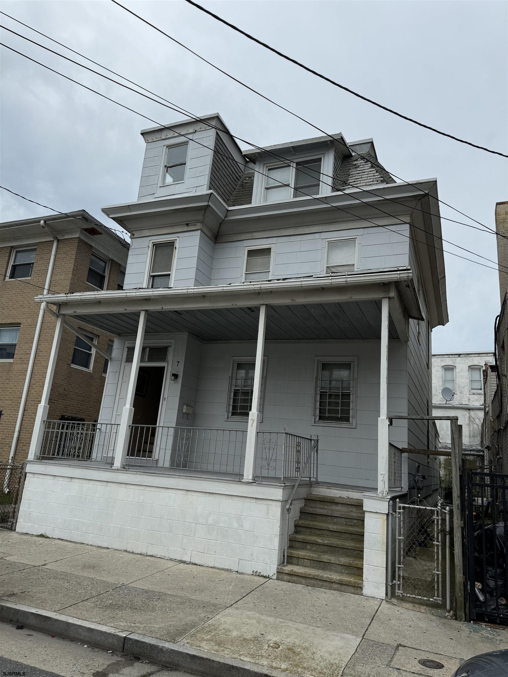 a front view of a house