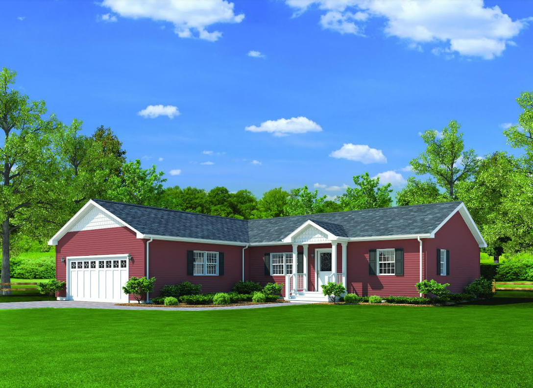 a front view of a house with a garden and trees