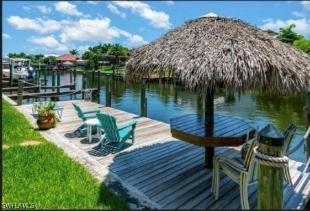 a lake view with a sitting space and lake view