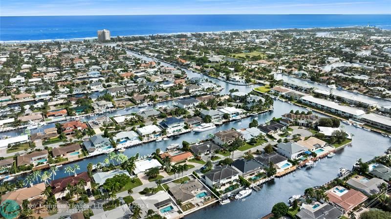 an aerial view of a city