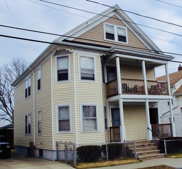 a front view of a house