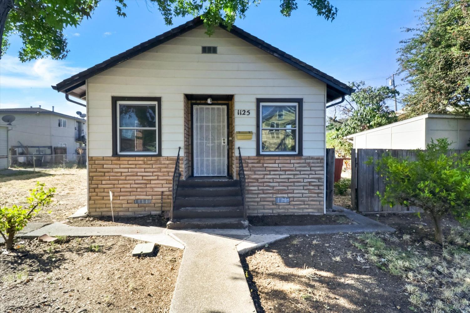 a front view of a house