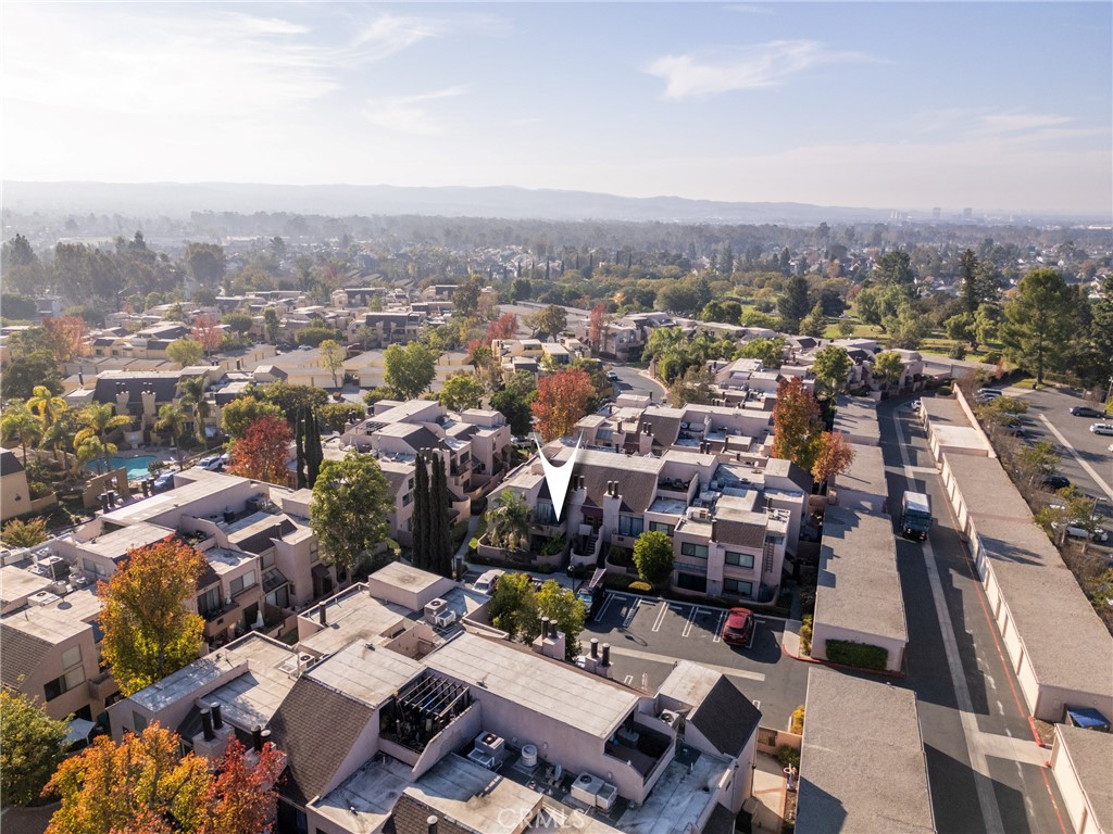 an aerial view of a city