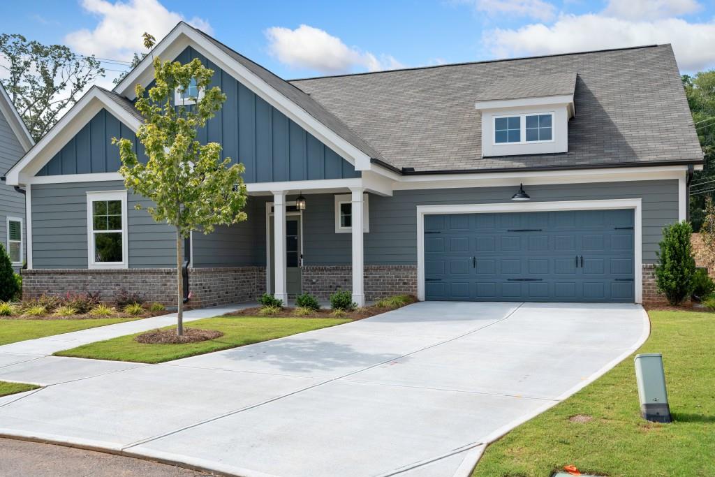 a house view with a outdoor space