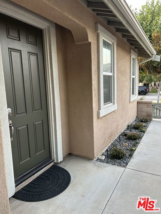 a view of a door of the house