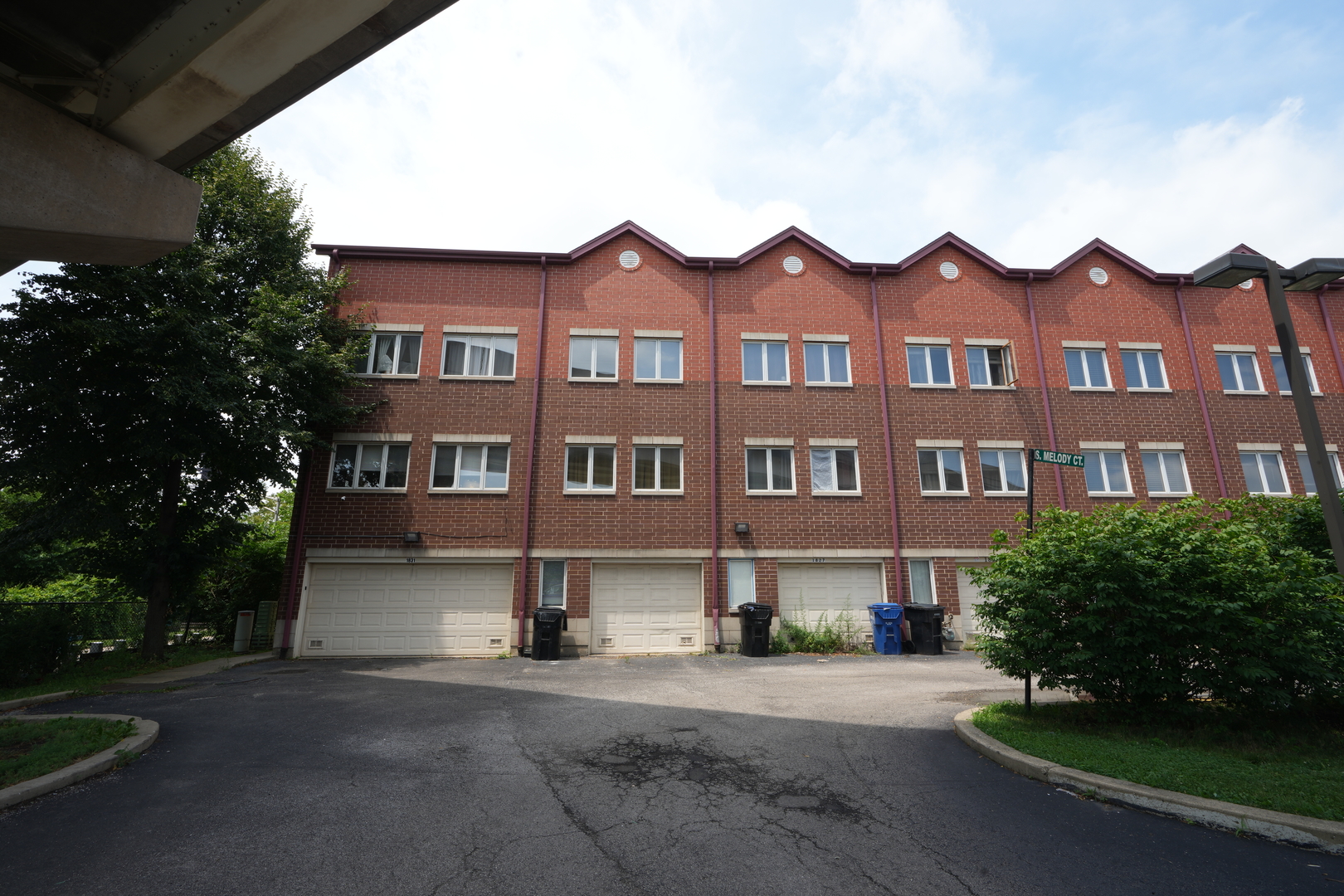 a front view of a building