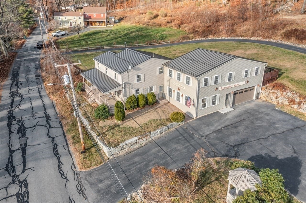 a aerial view of a house