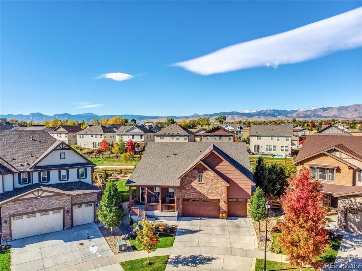 an aerial view of multiple house