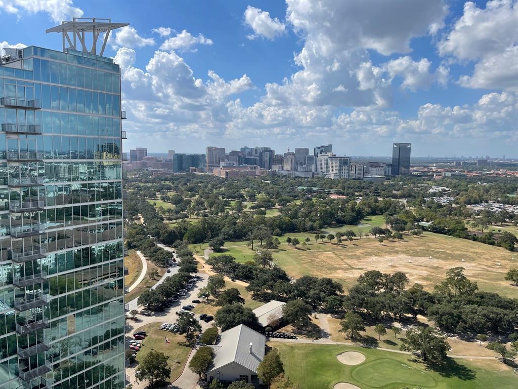 Views of Hermann Park and the Texas Medical Center from your private balcony.