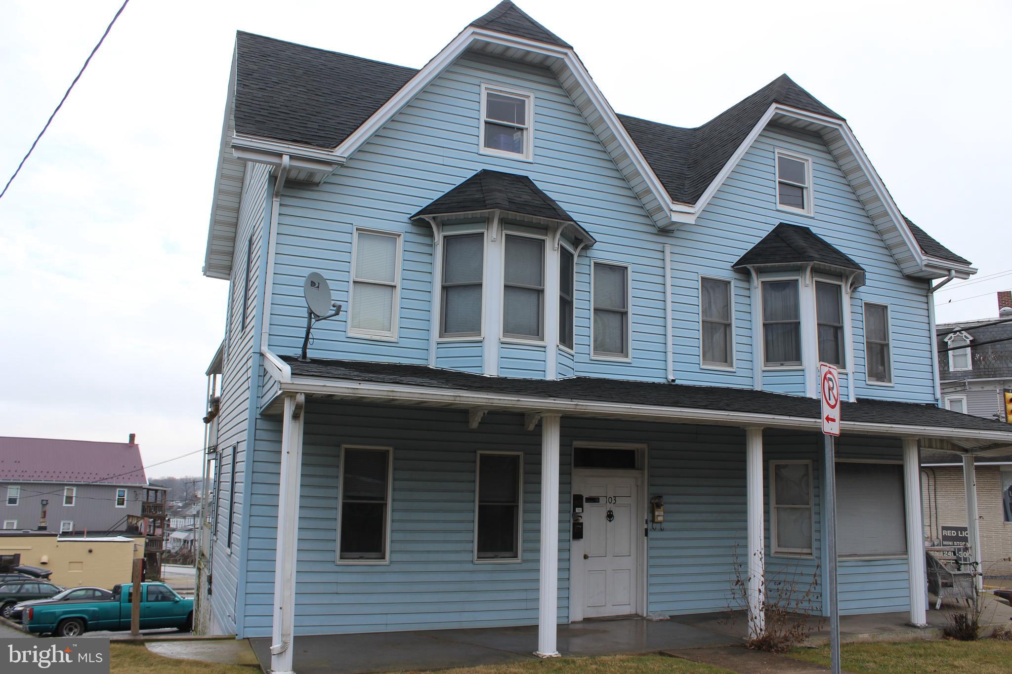 a front view of a house