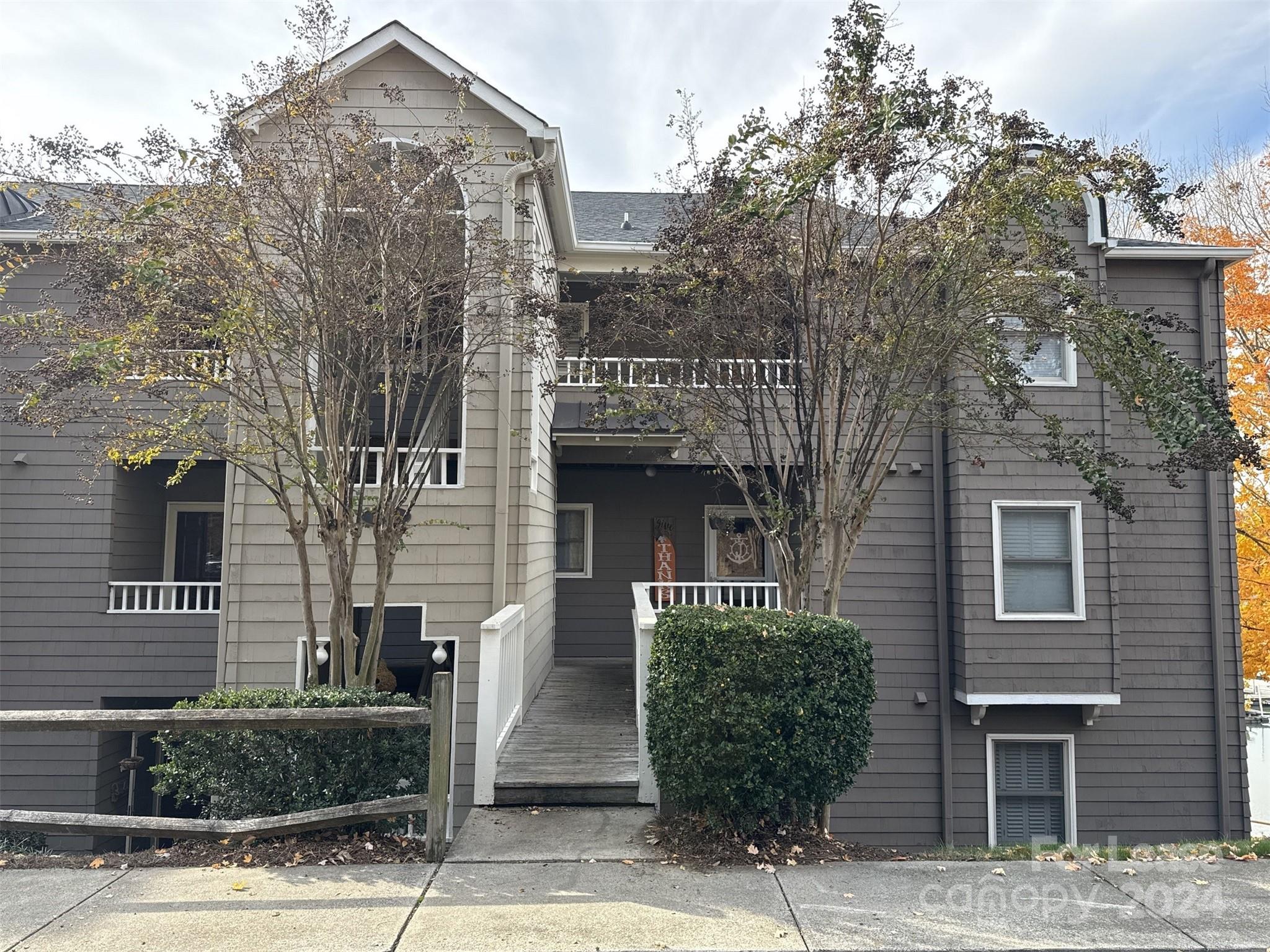 a front view of a house