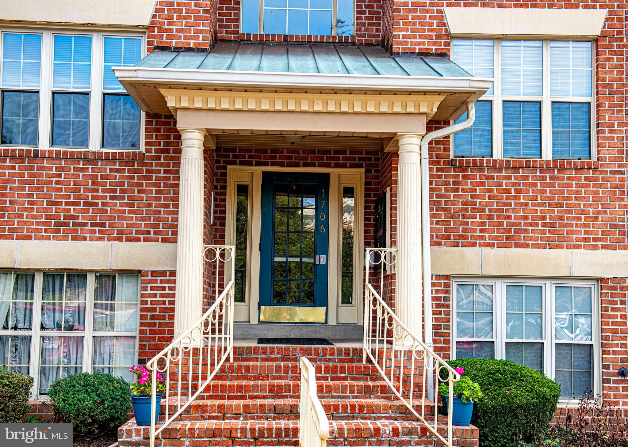 a front view of a building