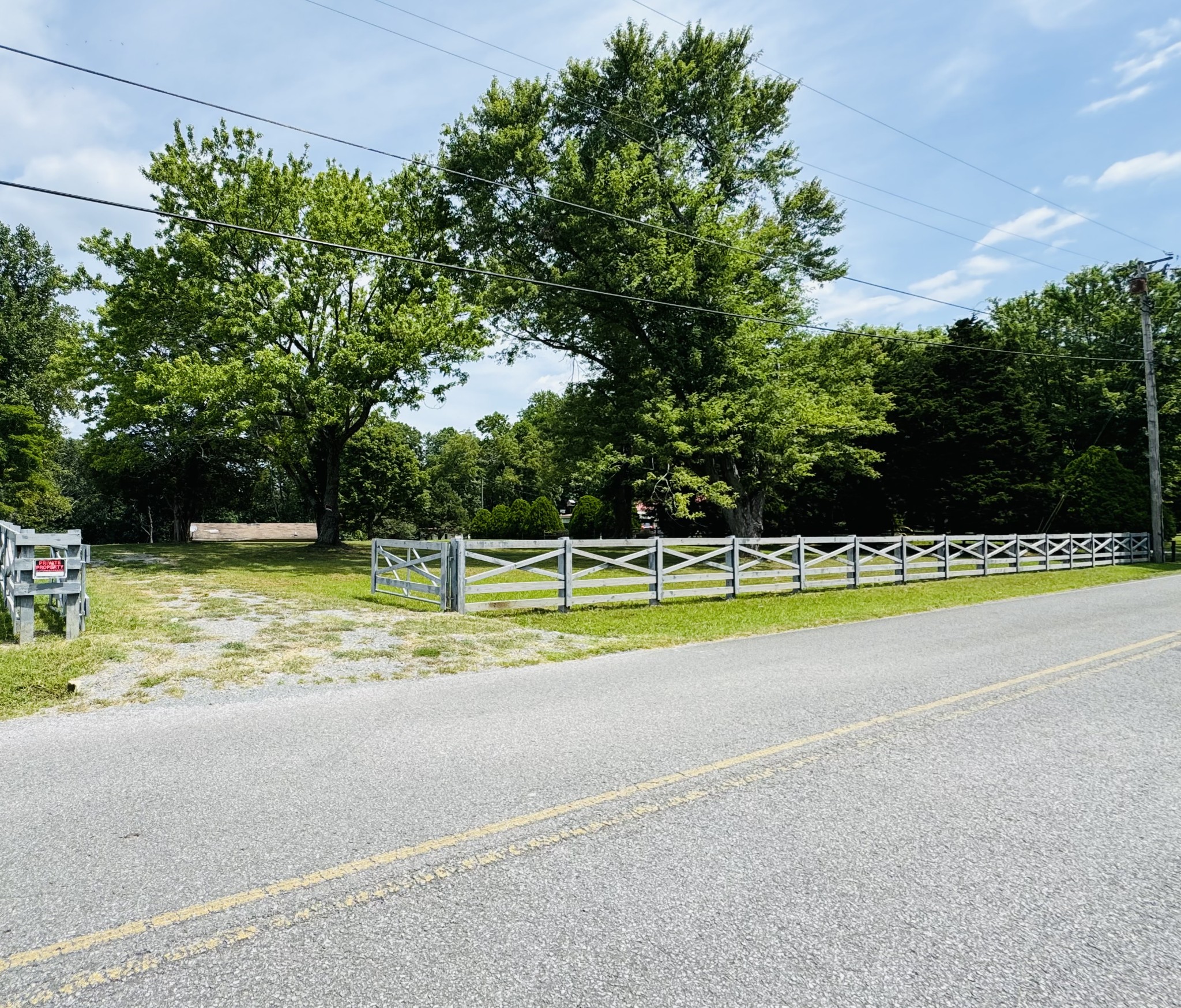 a view of a swimming pool and a yard