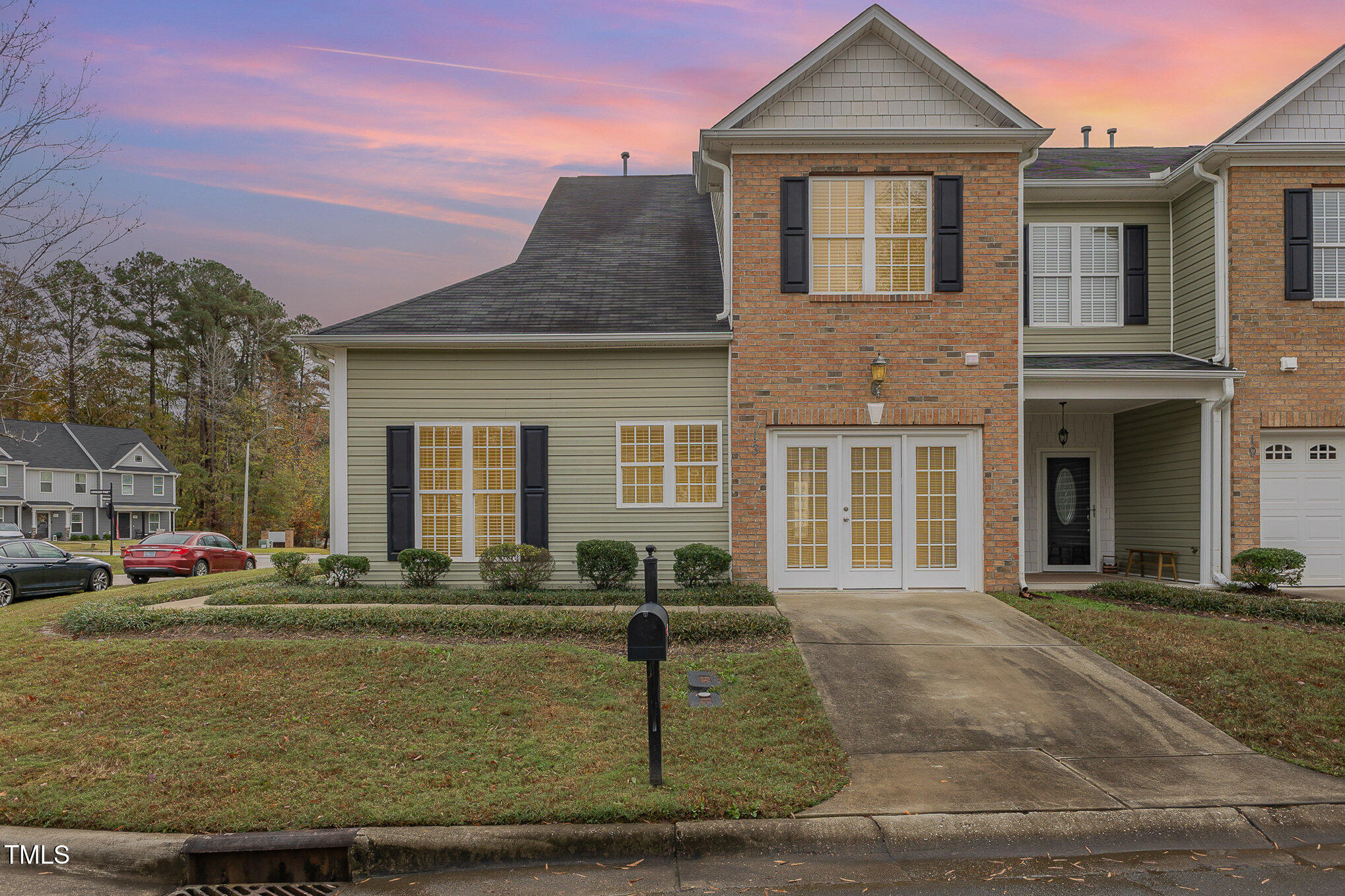 a front view of a house with entertaining space