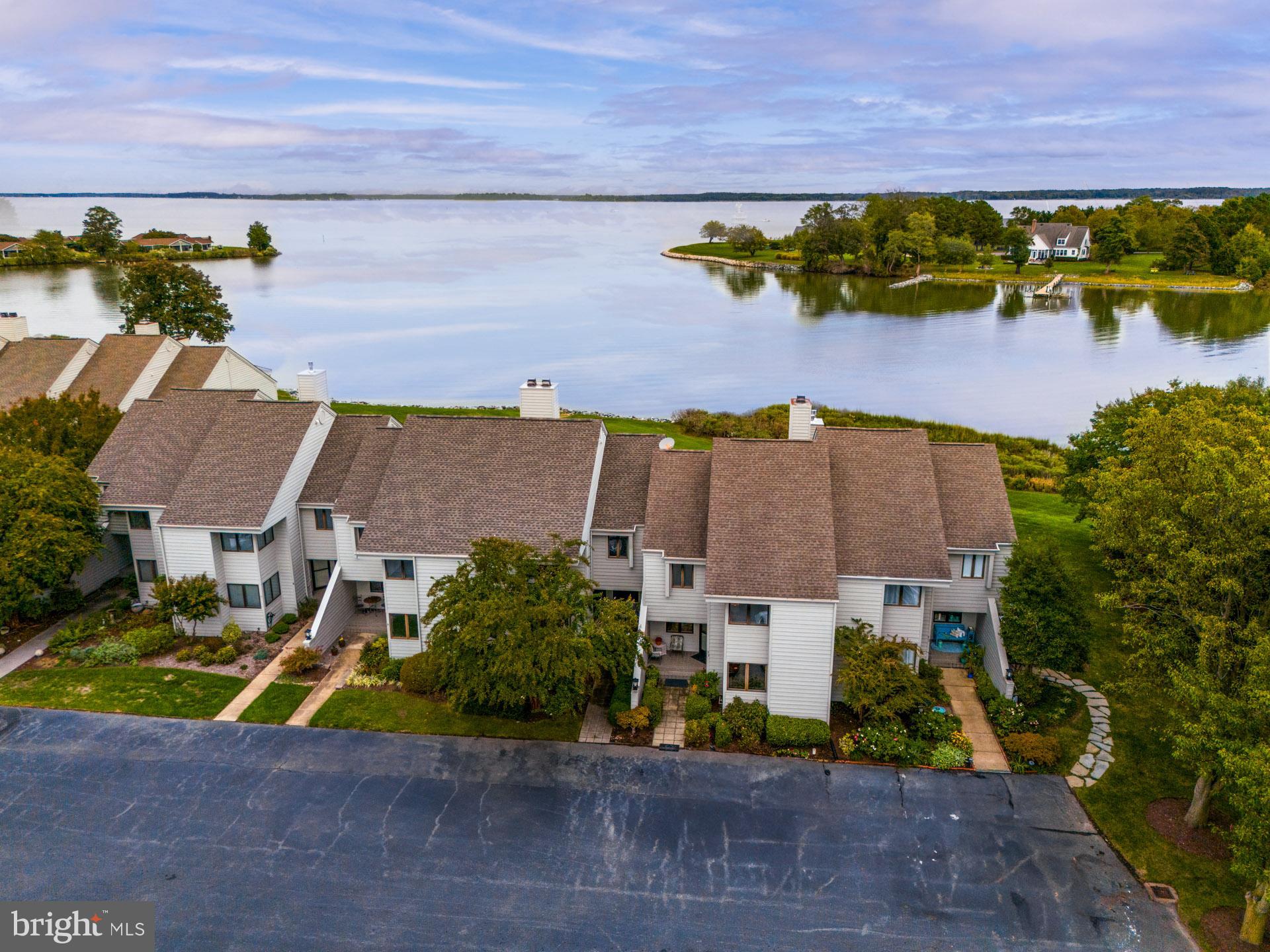 an aerial view of multiple houses