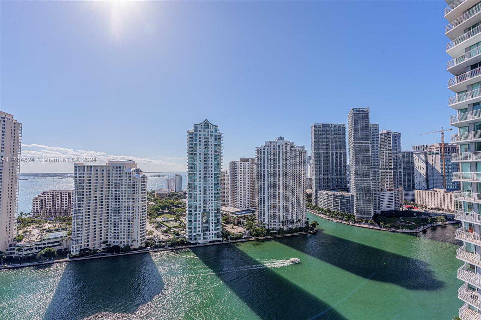 a view of a city with tall buildings