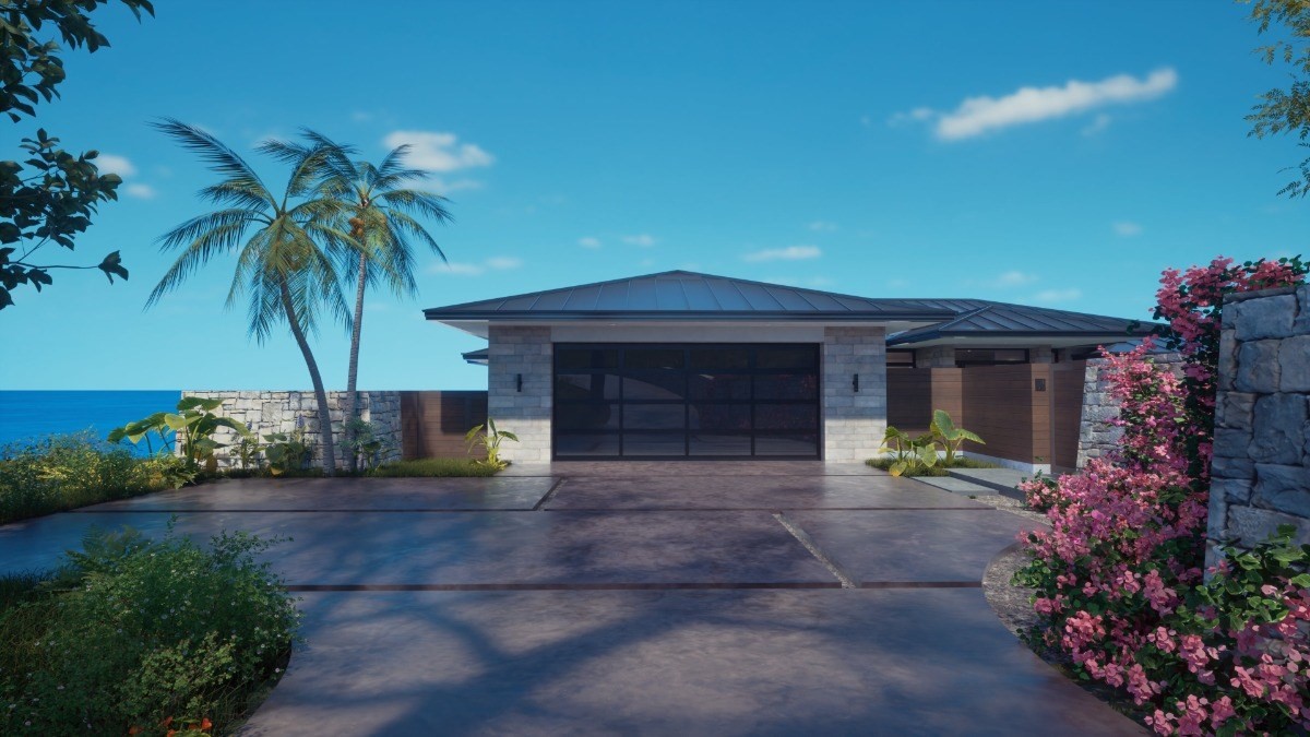 a front view of a house with entryway