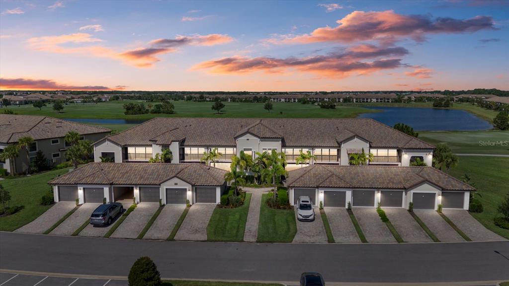 an aerial view of multiple houses